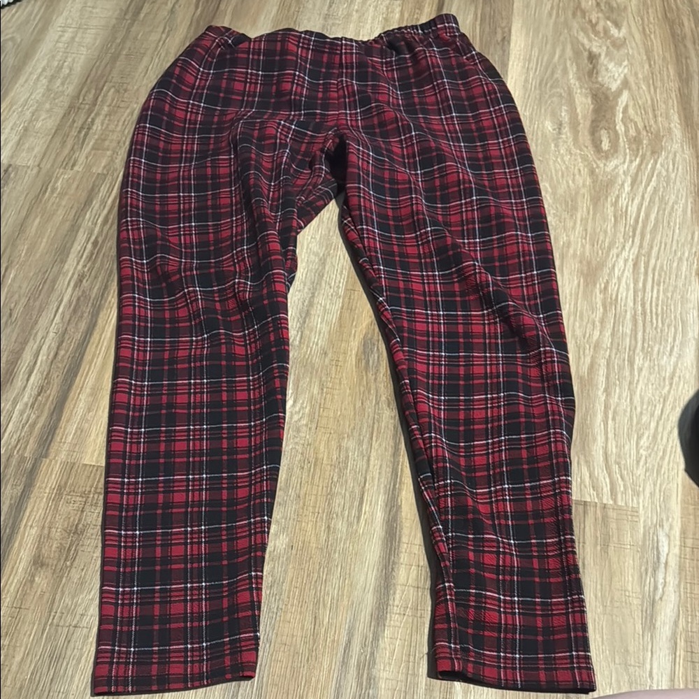 Men's Red Plaid Pants